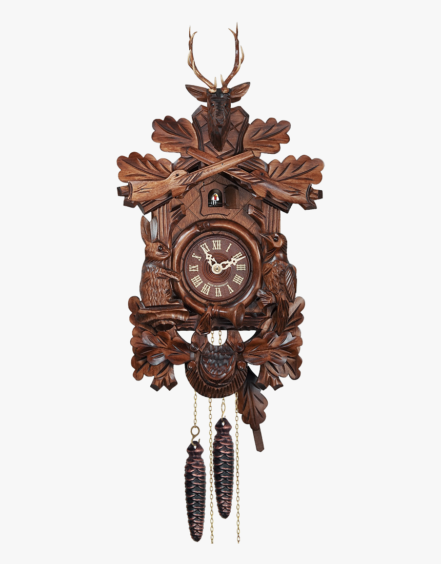 8 Day Hunting Style With Rabbit And Bird - Cuckoo Clock With Bird And Rabbit, HD Png Download