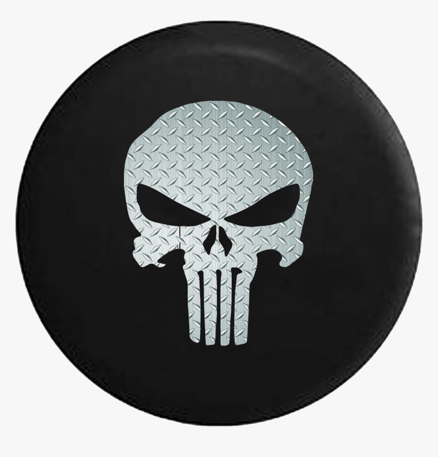 Brushed Steel Diamond Plate American Patriot Punisher - Punisher Skull, HD Png Download