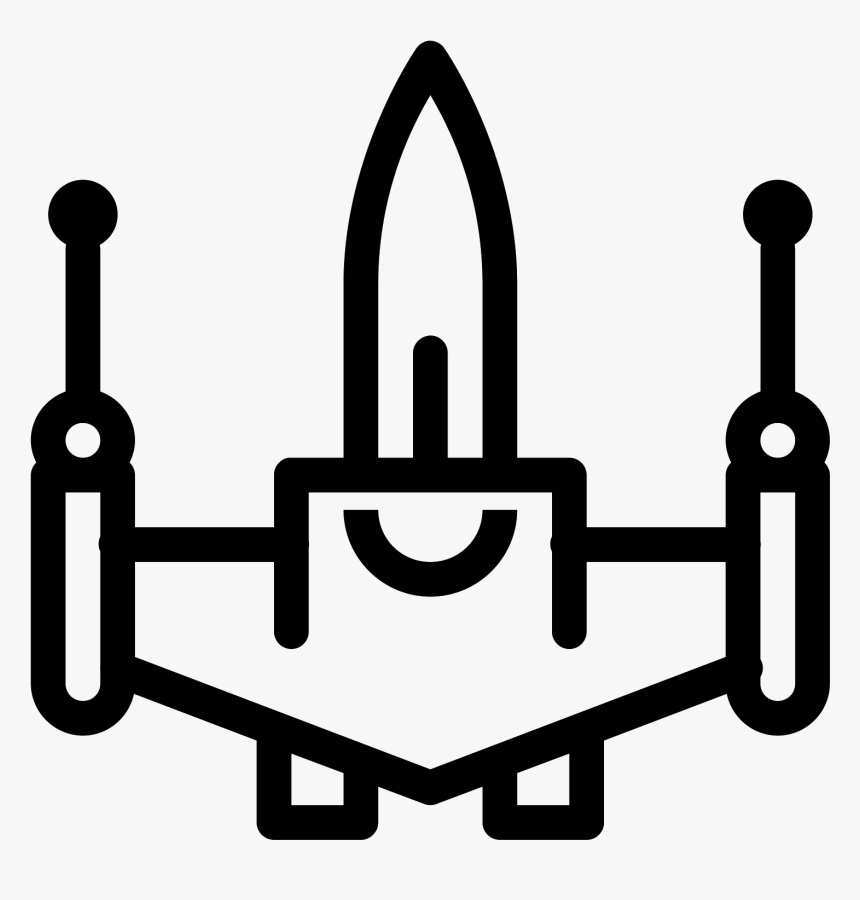 This Looks Like A Space Ship - Space Fighter Icon Transparent, HD Png Download