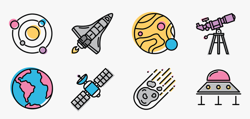 Space Icon Collection On Behance , Png Download, Transparent Png