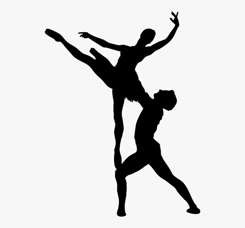 6360 Free Clipart Dancing Couple Silhouette Public - Silhouette Ballet Dancers Png, Transparent Png