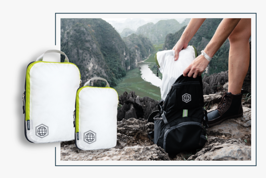 Compression Packing Cubes Used In Travel Backpack With - Laptop Bag, HD Png Download