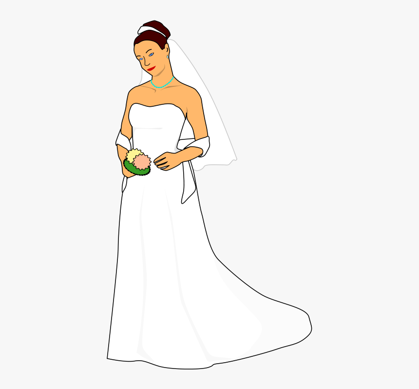 Bride 1 - Bride Silhouette Clip Art, HD Png Download