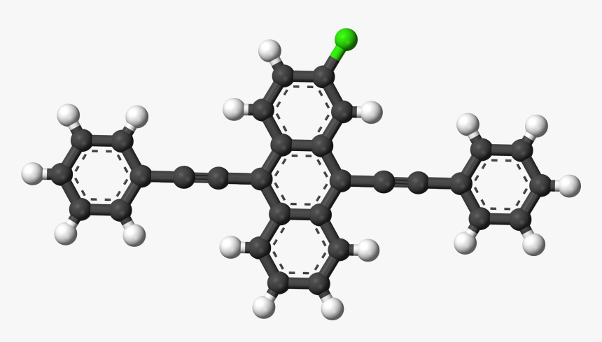 2 Chloro 9,10 Bis Anthracene 3d Balls - Basic Structure Of Graphene, HD Png Download