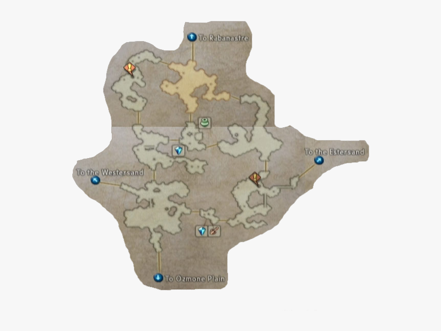 Final Fantasy Xii Giza Plataeu Dry Map - Giza Plains Map, HD Png Download
