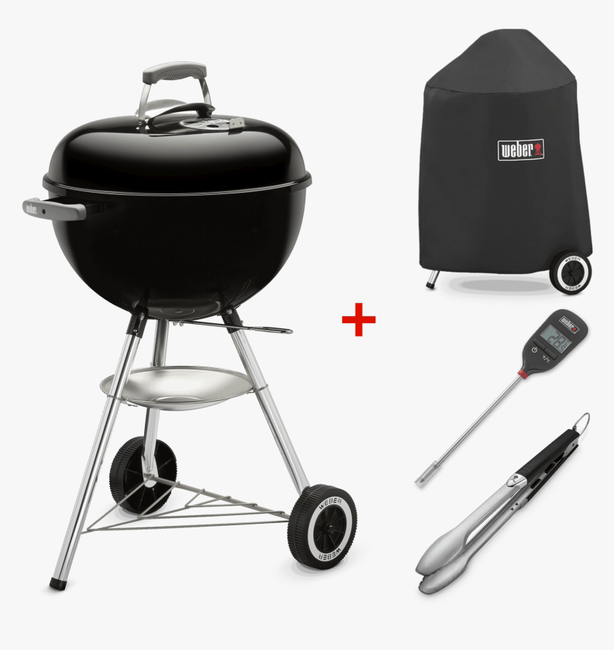 Original Kettle 47cm Starter Kit View - Weber Original Kettle 18 In Black Kettle Charcoal Grill, HD Png Download