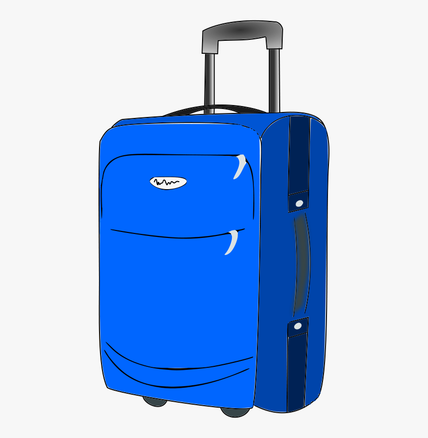 Blue,hand Luggage,electric Blue - Luggage Clip Art, HD Png Download