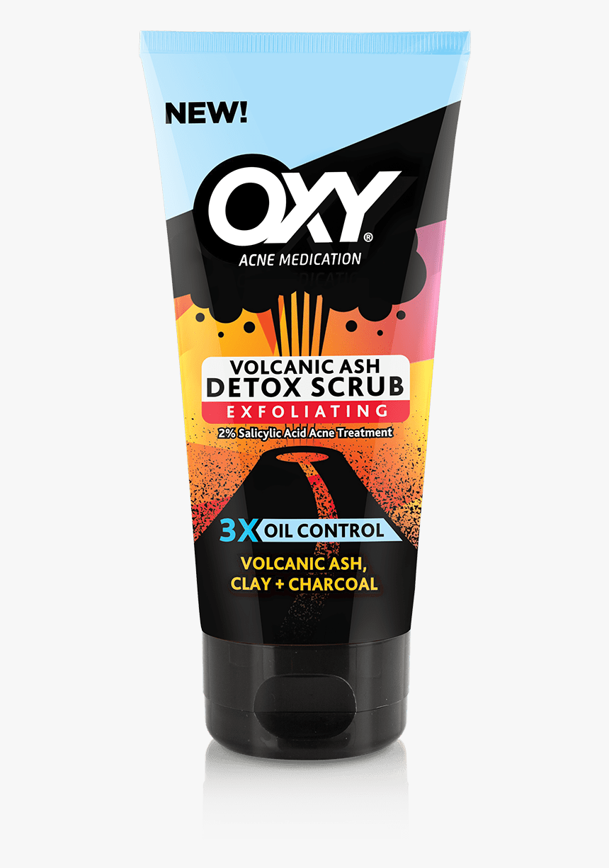 Volcanic Ash Detox Scrub - Oxy Volcanic Ash Acne Wash, HD Png Download