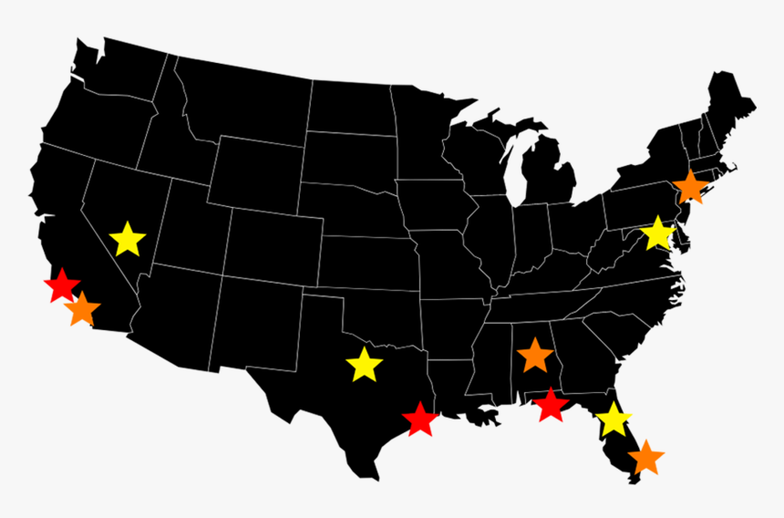 United States Blue Map, HD Png Download