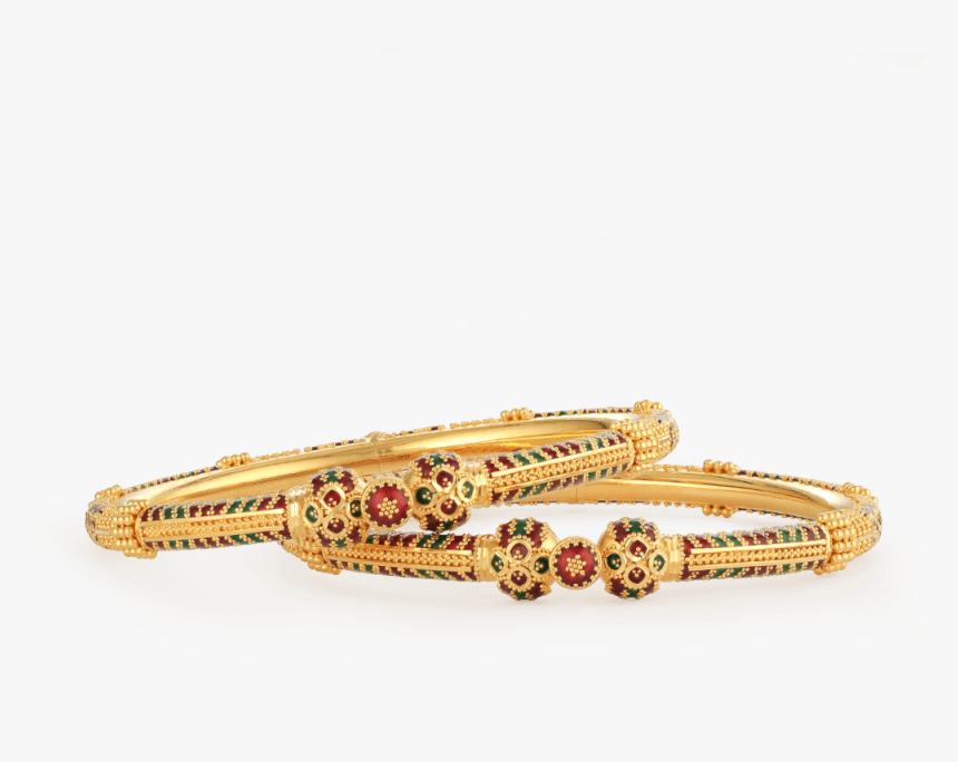 26185 26186 22ct Gold Bangles - Bracelet, HD Png Download