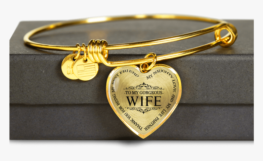 To My Wife Thank You For Luxury Gold Bangle Birthday - Necklace, HD Png Download