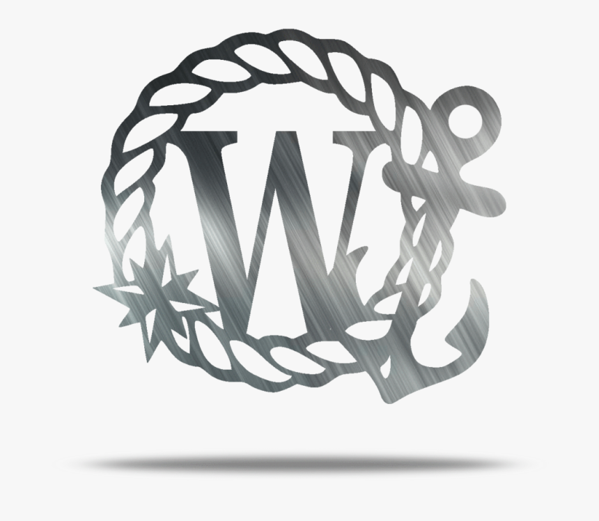 Anchor Rope Personizable Metal Wall Art - Nautical Rope Silhouette, HD Png Download