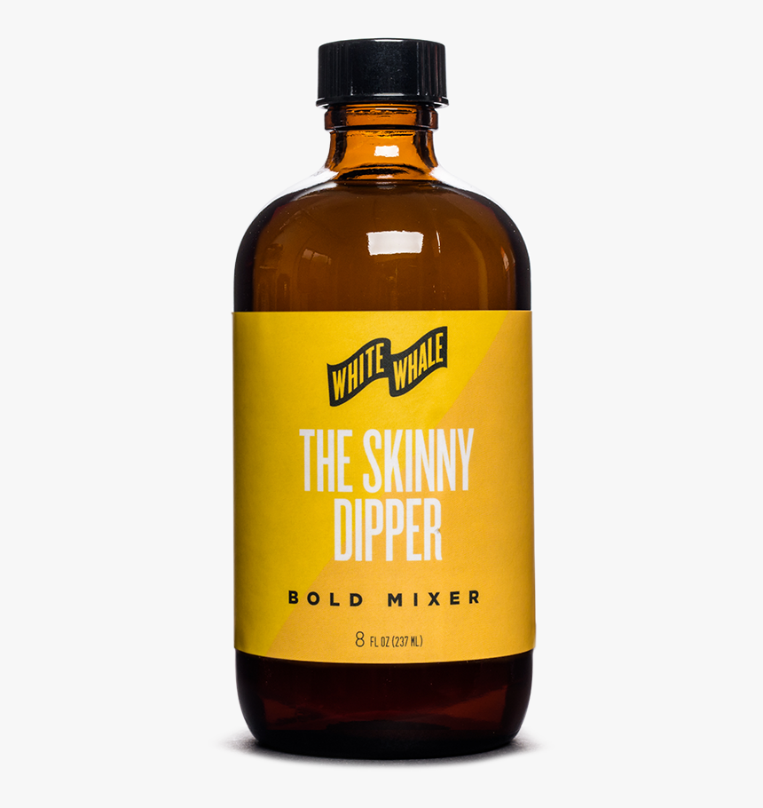 White Whale The Skinny Dipper Front - Glass Bottle, HD Png Download