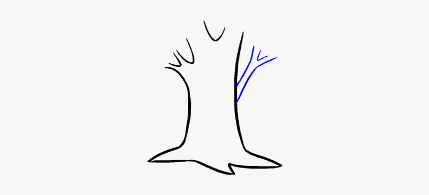 Simple Cartoon Trees Drawing, HD Png Download