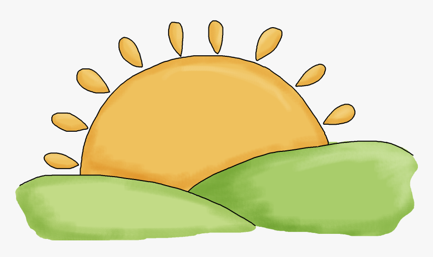 Transparent Caramel Clipart - Cartoon Sun Rise Clipart, HD Png Download