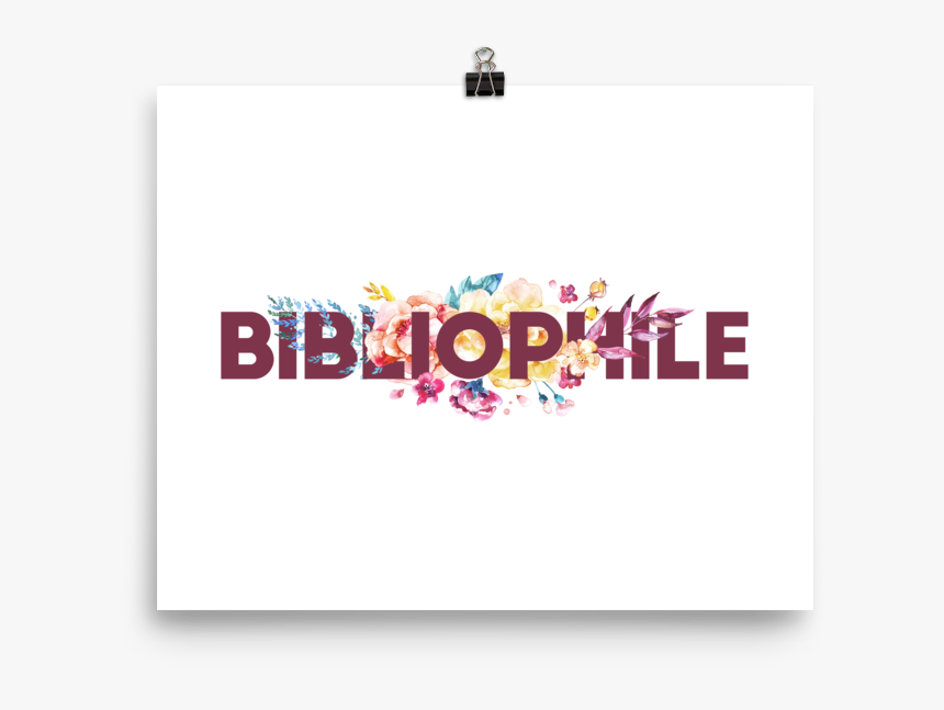 Bibliophile Floral Art Print - Greeting Card, HD Png Download