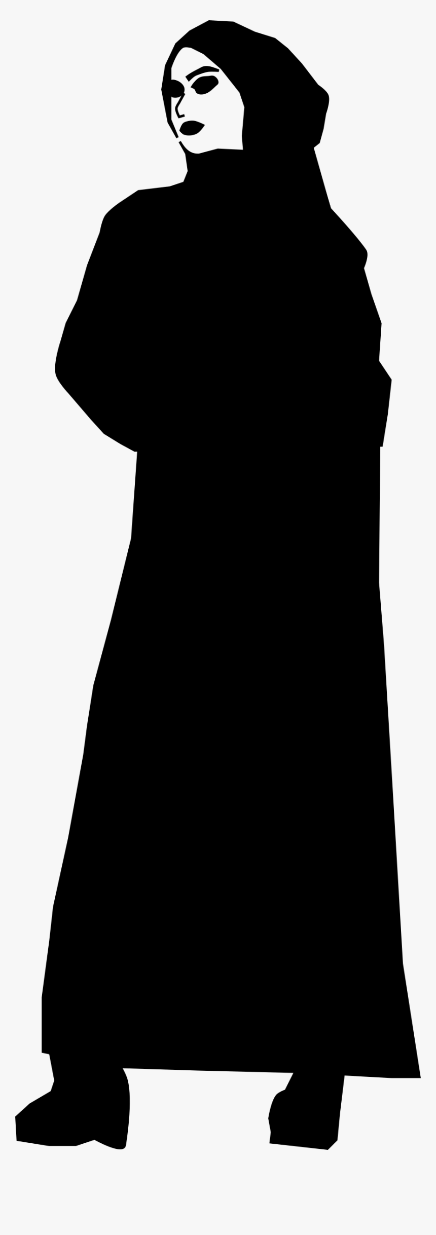 Muslim Silhouette Woman Free Photo - Transparent Hijab Woman Silhouette, HD Png Download