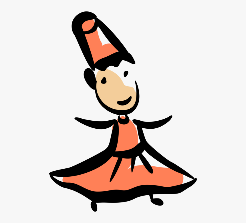 Vector Illustration Of Mawlaw Īyya Sufi Muslim Whirling, HD Png Download
