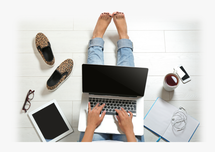 Woman On Laptop - Comunicacion Atraves De La Tecnologia, HD Png Download