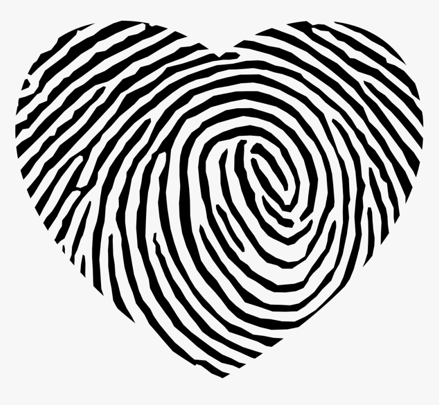 Fingerprint Heart Shape - Heart Shaped Fingerprint, HD Png Download