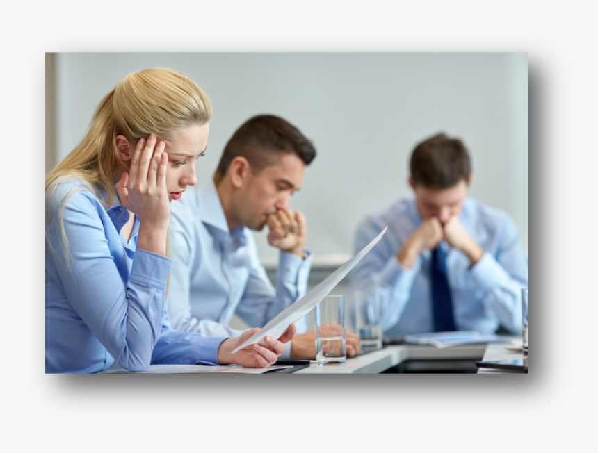 Stressed Business People Stressed Over Satisfaction - Sad People In Office, HD Png Download