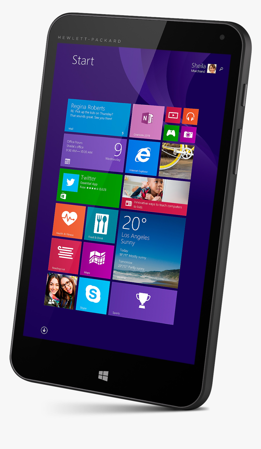 The Hp Stream 7 Is A - Hp Stream 7 Tablet Windows 10, HD Png Download