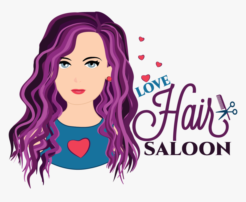 Lady Love Hair Saloon Logo - Saloon Logo For Ladies, HD Png Download