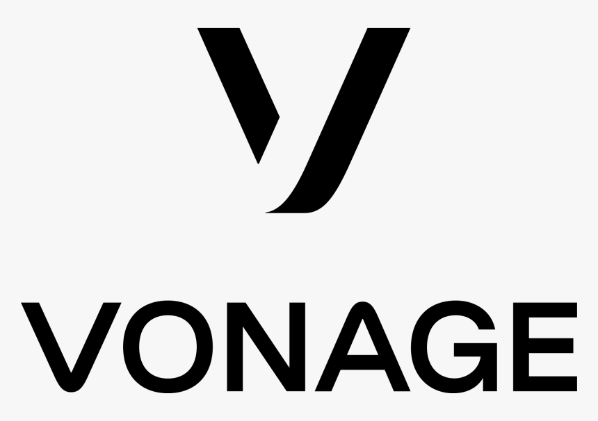 Vonagelogo Secondary Black - Vonage New Logo, HD Png Download