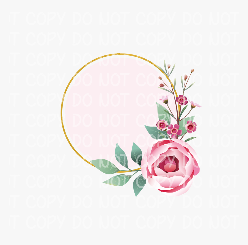 Monogram Frame 6 - Garden Roses, HD Png Download