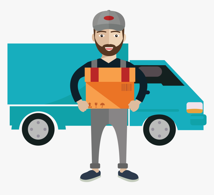 Transparent Mechanic Clipart Free - Cartoon Delivery Man Png, Png Download