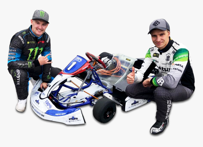 Andreas Bakkerud Electric Racing Kart Blue Shock Race Electric Go