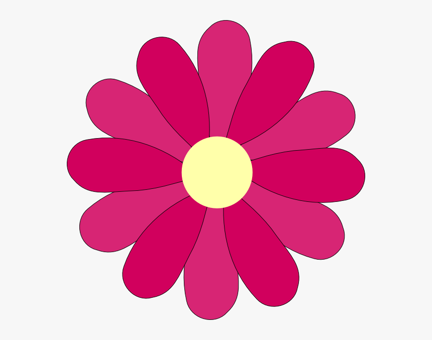 Flower Pink Clip Art At Clker - Daisy Blue Flower Clipart, HD Png Download