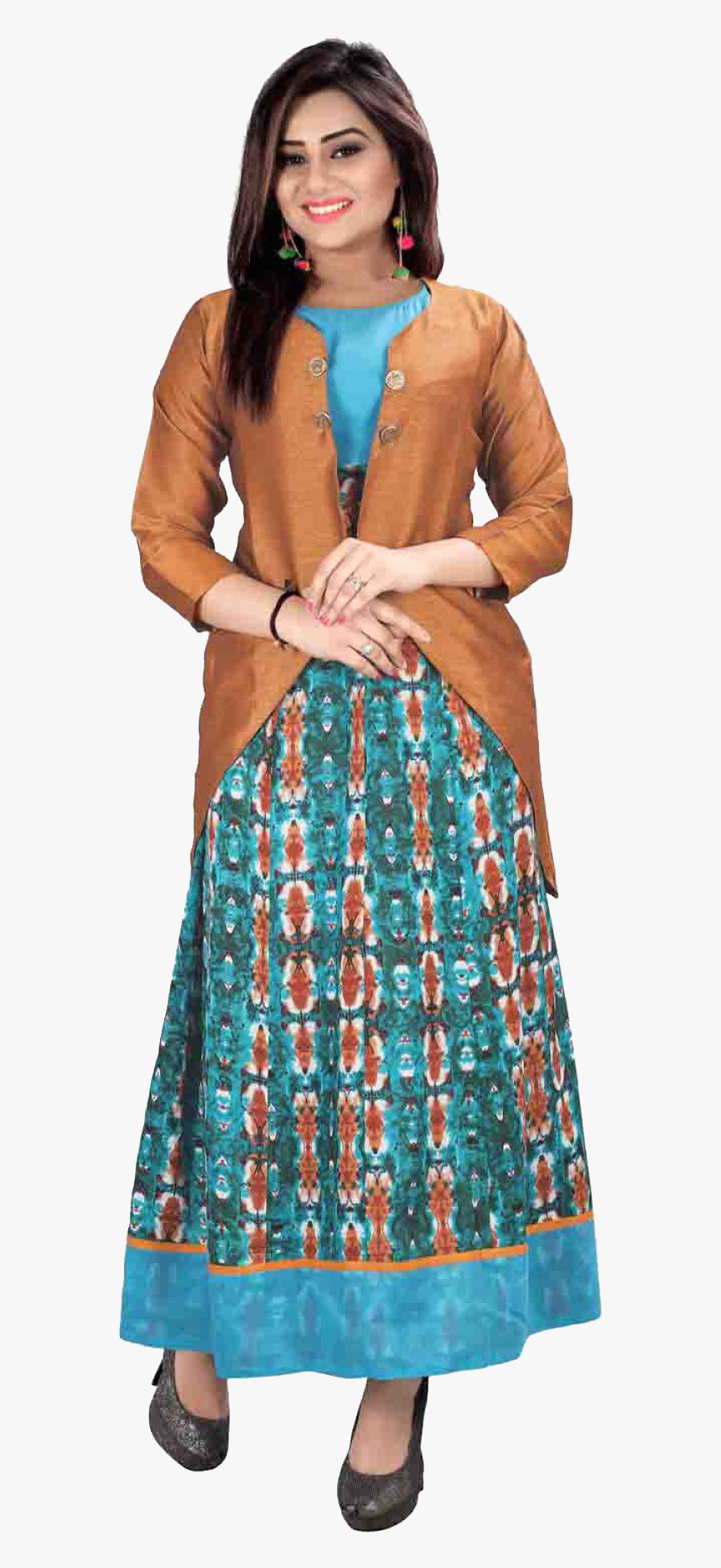Chanderi Kurti Photo Background - Photo Shoot, HD Png Download