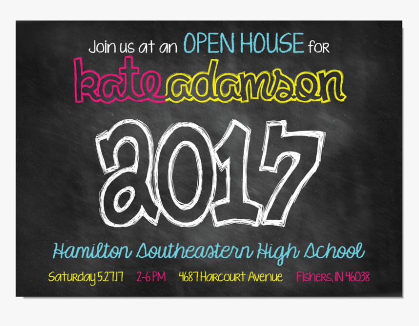 Chalkboard Open House, HD Png Download