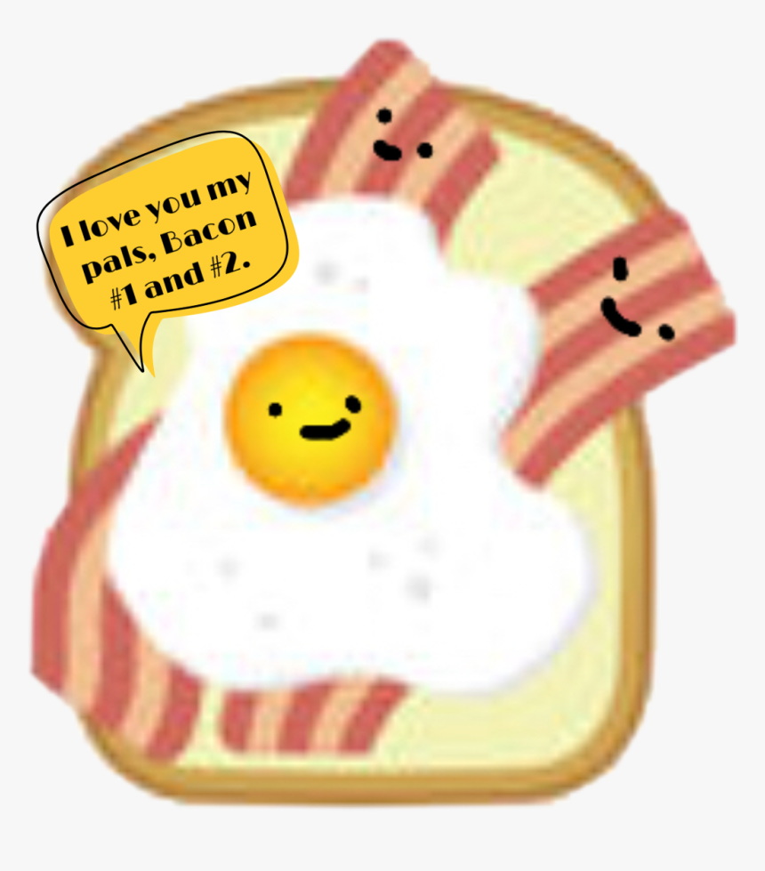 Meh - - Pan Con Huevos Y Tocino Dibujo, HD Png Download