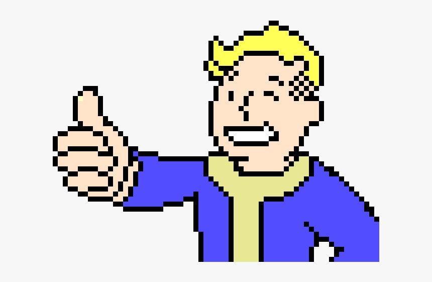 Pip Boy Logo Png - Vault Boy Fallout Pixel Art, Transparent Png