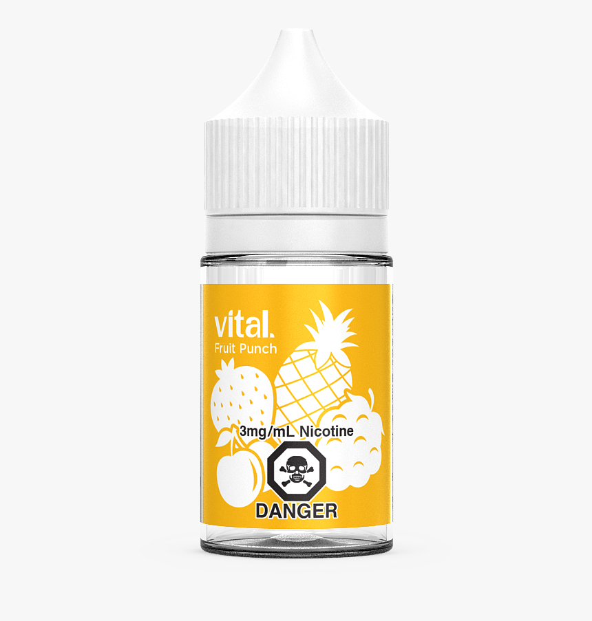 A Bottle Of Fruit Punch E-liquid By Vital Brand - Baby Bottle, HD Png Download