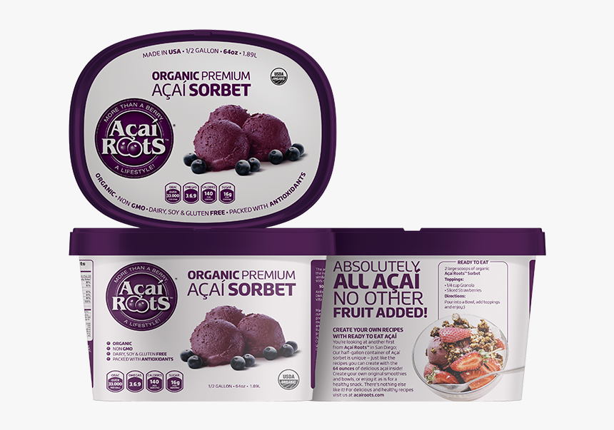 Acai Roots Sorbet , Png Download - Gelato, Transparent Png