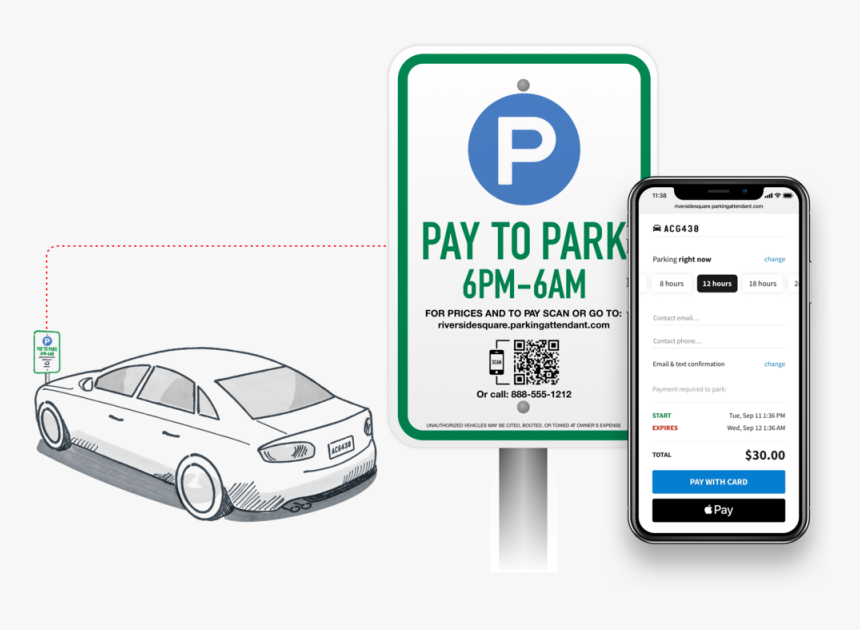 Pay To Park Header - Iphone, HD Png Download