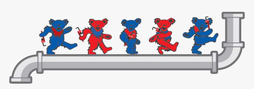 Grateful Plumber Dancing Bears - Grateful Dead Dancing Bears, HD Png Download