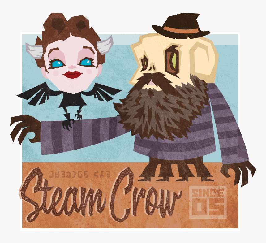 Steam Crow Portrait2 - Illustration, HD Png Download