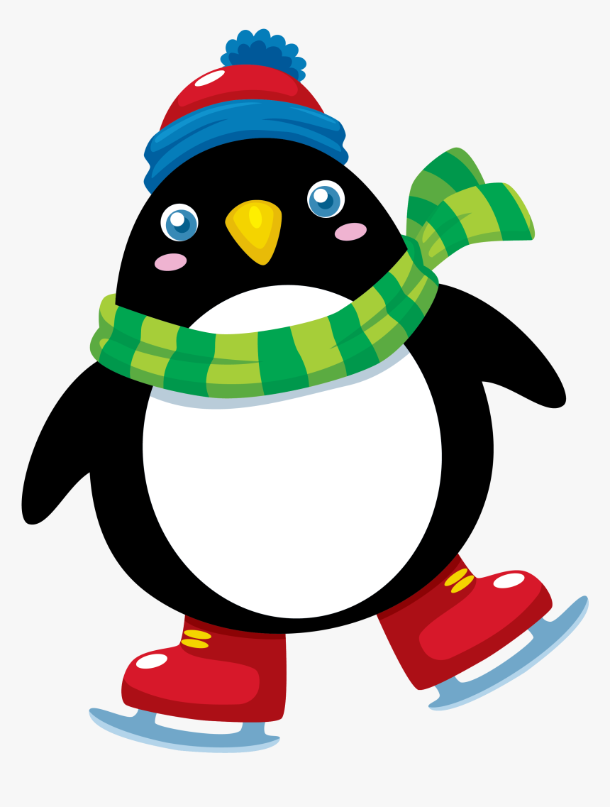Penguin On Ice Skates, HD Png Download