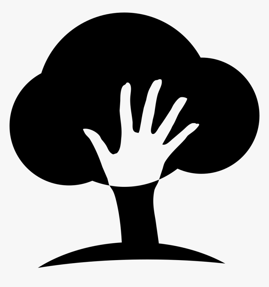Tree With A Hand - Icon, HD Png Download