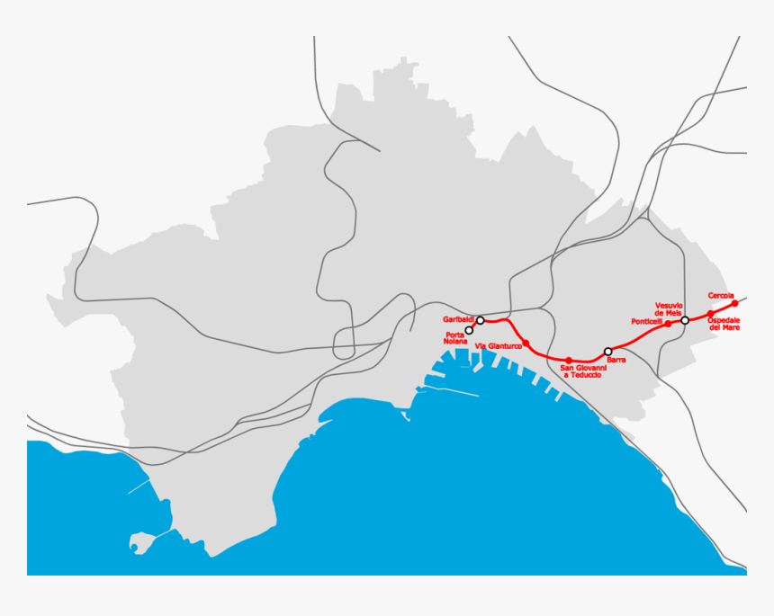 Napoli Ferrovia Napoli Ottaviano Sarno Tratta Urbana - Linea 6 Metro Napoli, HD Png Download