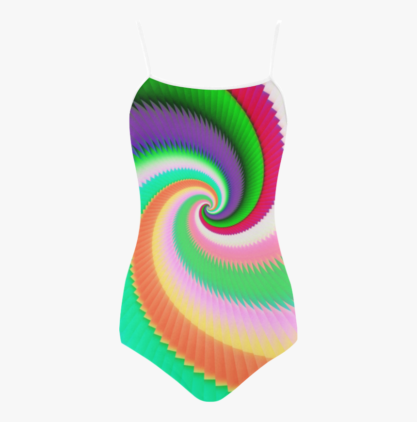 Colorful Spiral Dragon Scales Strap Swimsuit - Graphic Design, HD Png Download