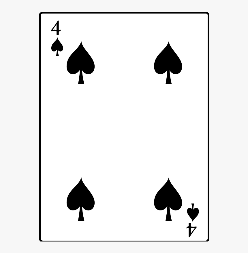 4 Of Spades 4 Of Spades Clipart, HD Png Download , Transparent Png