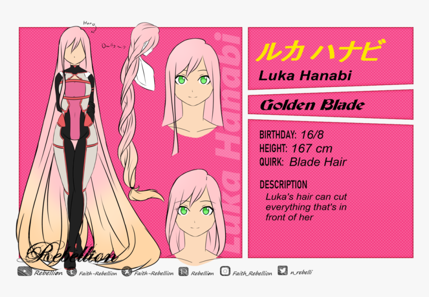 {boku No Hero Academia} Luka Hanabi By Faith-rebellion - My Hero Academia Luka Hanabi, HD Png Download