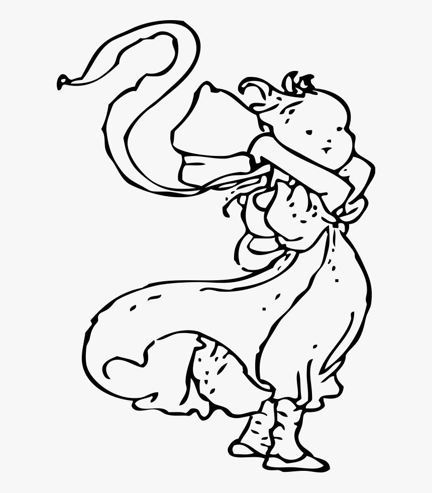 Young Girl In The Wind Clipart - Wind Clip Art, HD Png Download