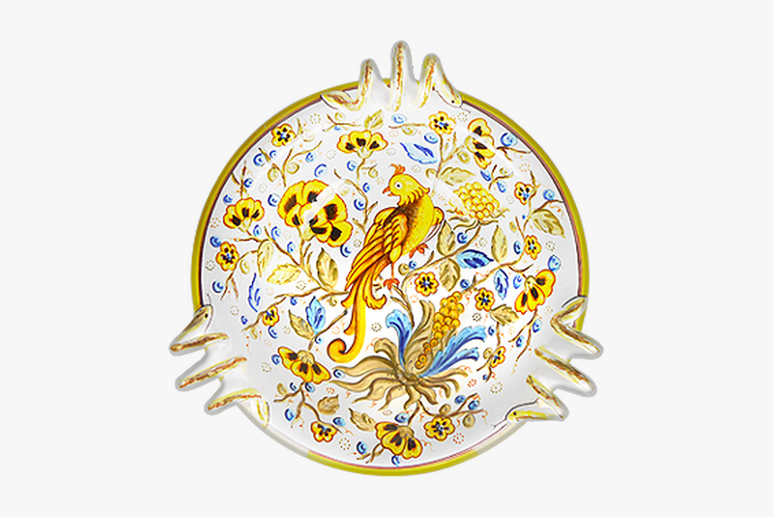 Bird Of Paradise Round Tray With Handles - Illustration, HD Png Download