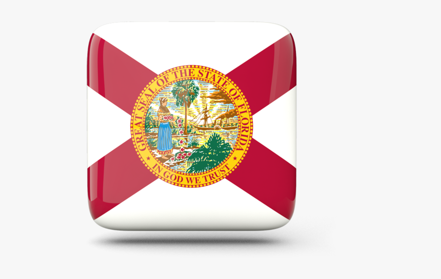Glossy Square Icon - Florida State Flag, HD Png Download